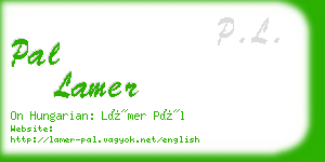 pal lamer business card